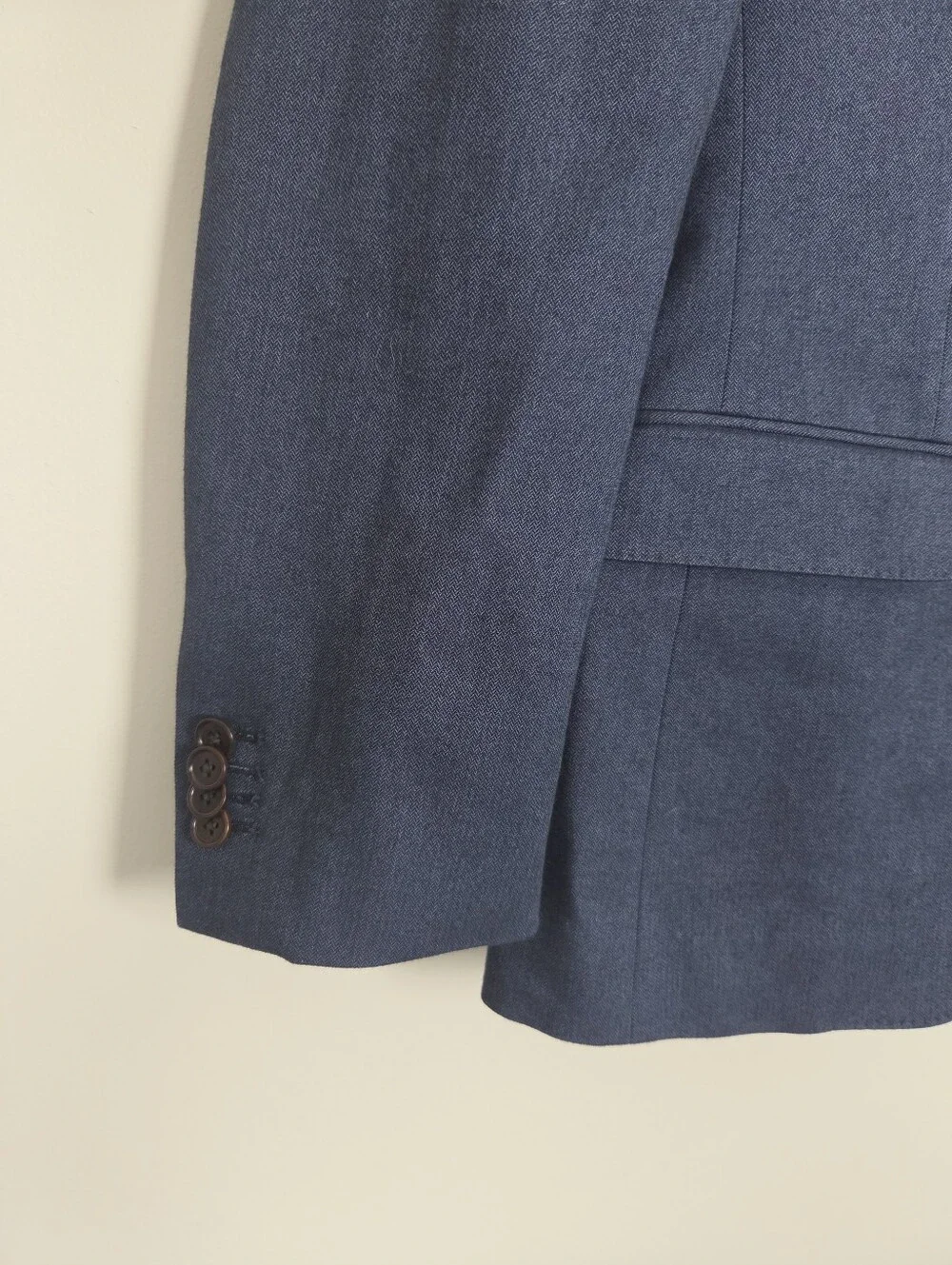 Banana Republic Profilo Italia Blazer 36S Blue Cotton Blend Slim Fit Sport Coat